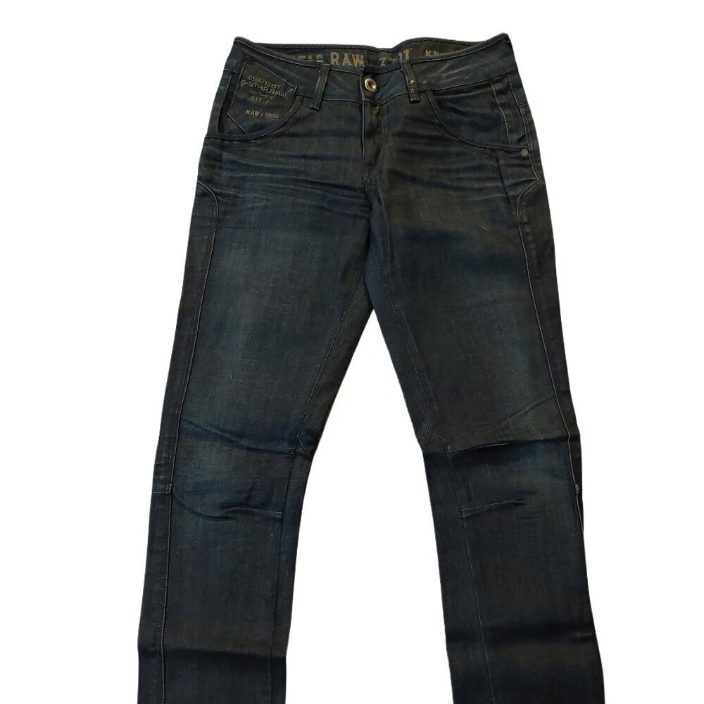 Retro G-Star 3301 KBWG 100 Straight Leg Dark Blue Denim Jeans Sz 27 x 32 NWT